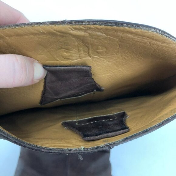 Acne Studio Pistol tall dark brown  heeled boots - Picture 7 of 16